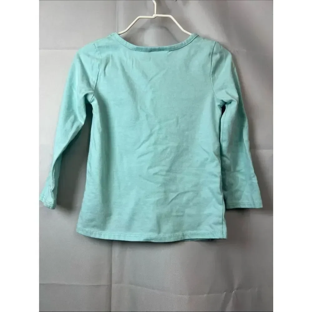 Disney Frozen Mint and Gray Elsa long pajama set 3T